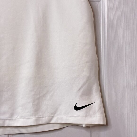 Nike Golf Skort Womens X Large White Pull On Pockets Black Swoosh Golf Team - Picture 5 of 11